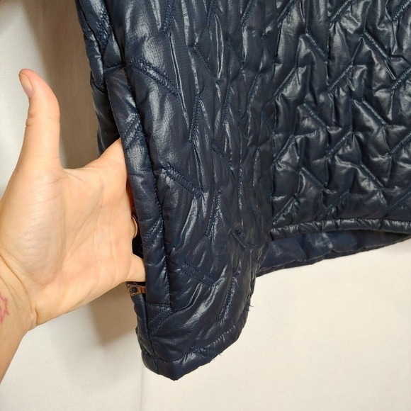 Nike Lab Essentials Insulated Short‎ Sleeve Hoodie Puffer Pullover Blue 916368 S - Picture 8 of 16